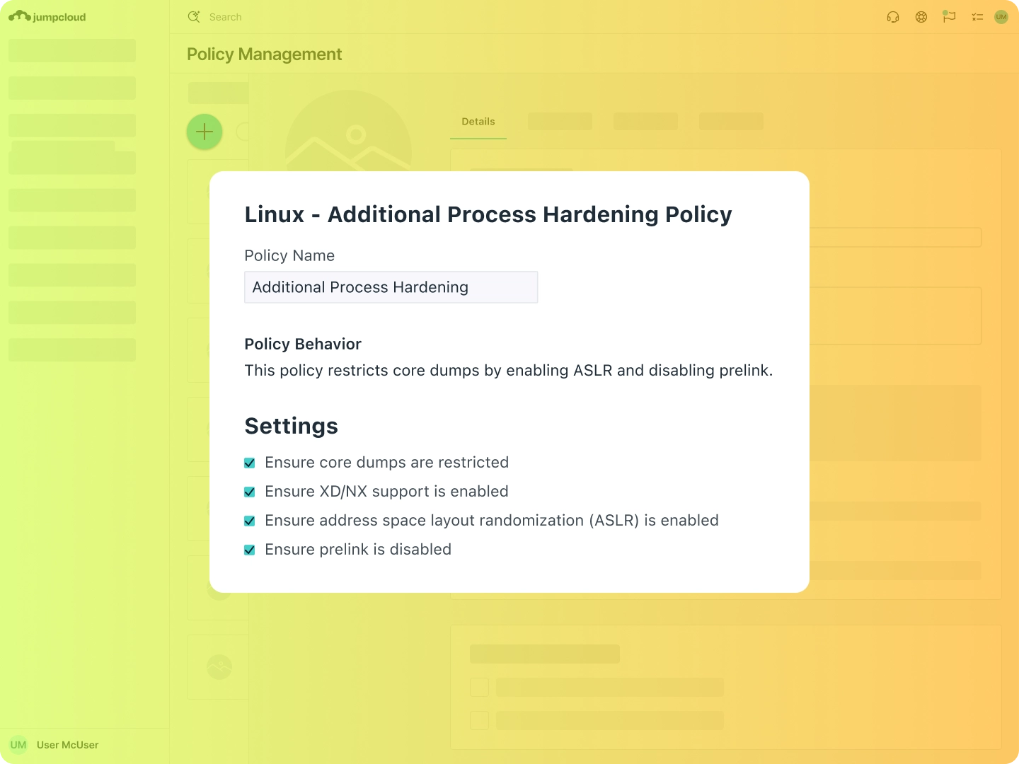 Product Screenshot - Linux Hardening Policy