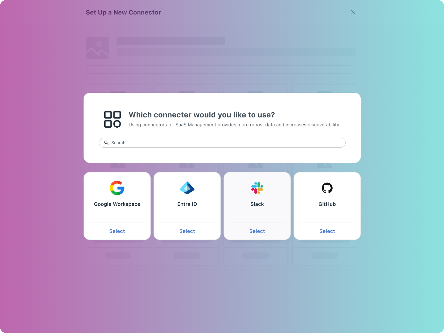 Product Screenshot - Set Up a New Connector