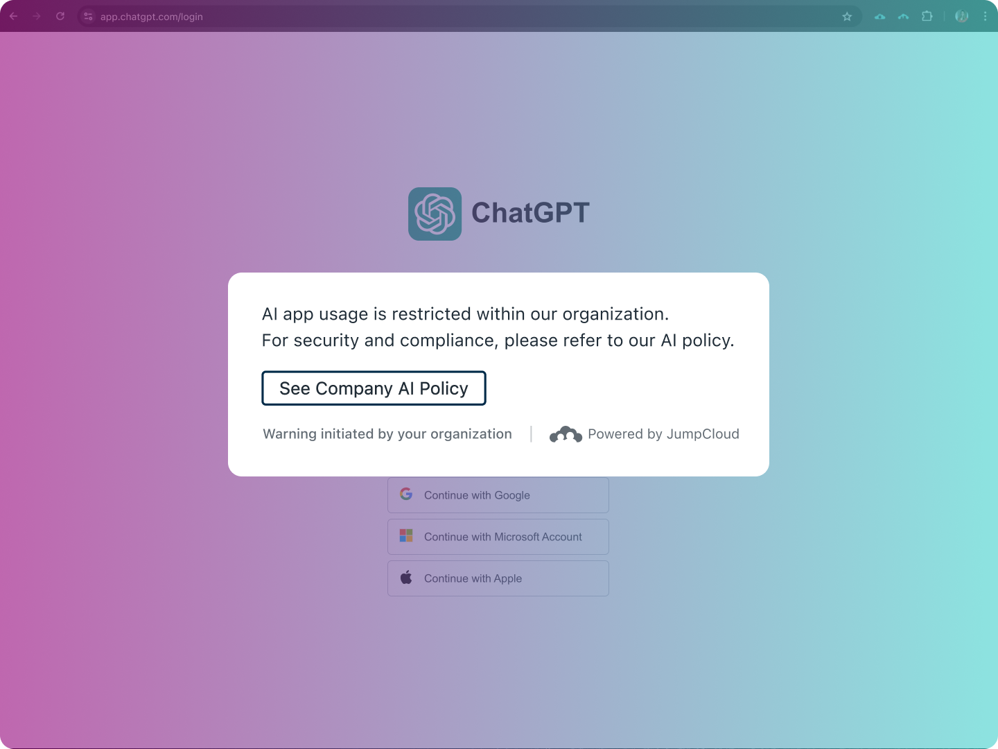 Product Screenshot - App Usage Restriction Warning