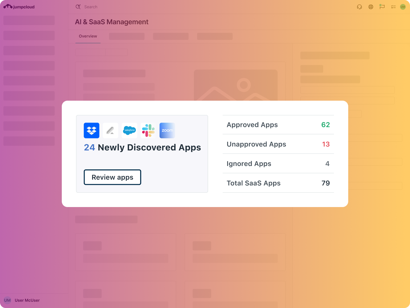 Product Screenshot - SaaS Apps Overview
