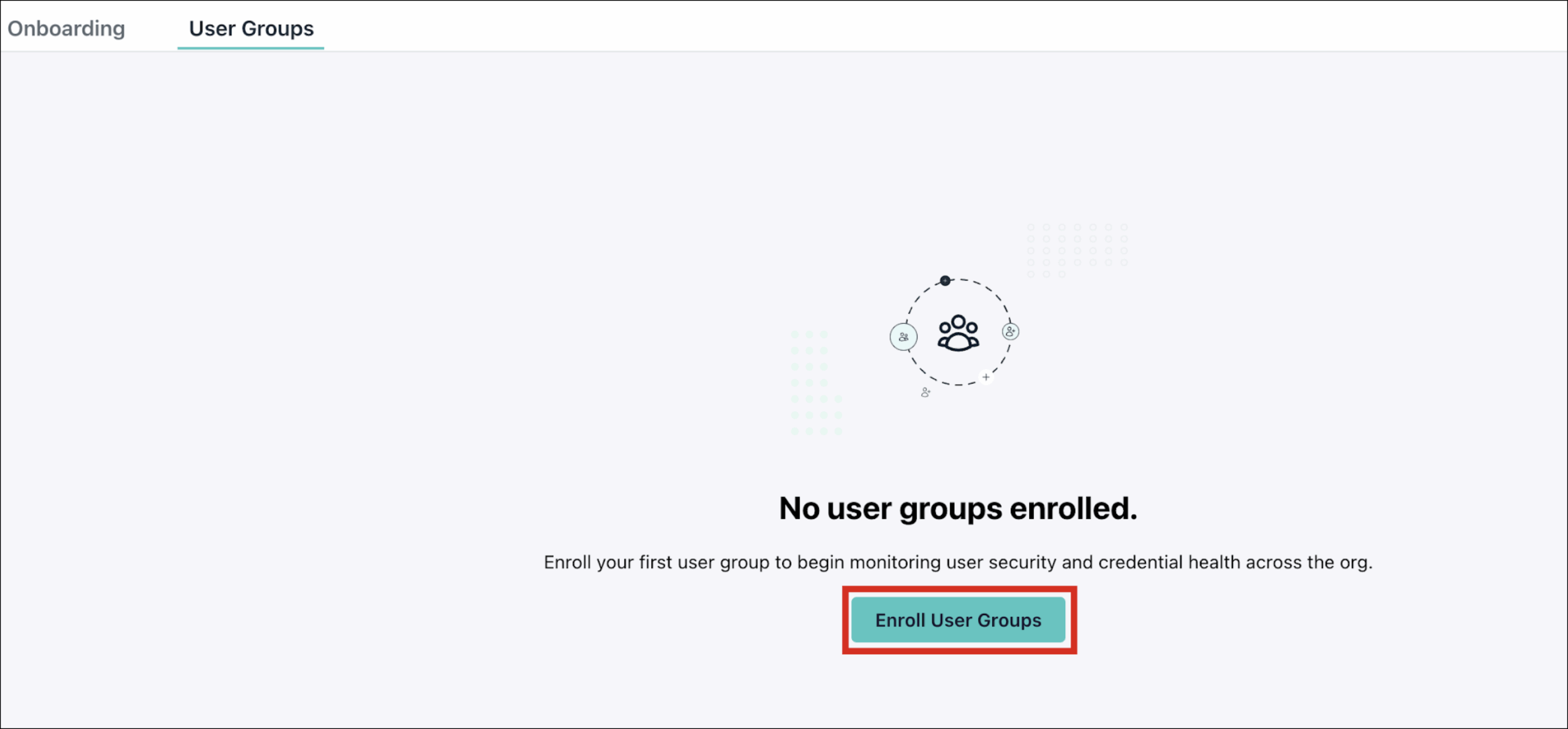 User Groups page in Password Vault